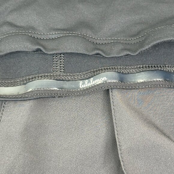 Lululemon Run Pace Setter Skirt Black Pickleball Tennis With Built-In Shorts 8 - Picture 9 of 9